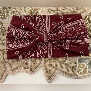 Boho Headband Stretchy Wide Hair Band Paisley Pattern Knotted Turban Headband